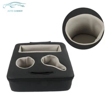 PU Leather Cup Holder Universal Black Couch/Bed/Boat/Car Back Seat Organizer