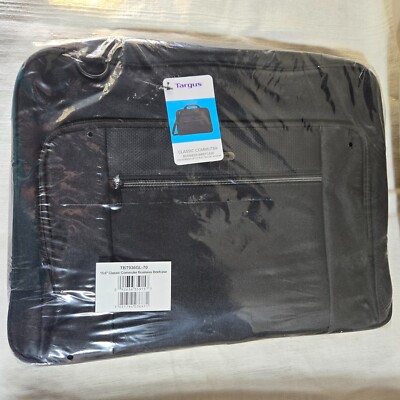 NWT Targus Laptop Bag   Black 15.6'' Classic Briefcase/Laptop Bag TSA Friendly