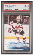 2016-17 Upper Deck Pavel Zacha C110 UD Canvas Young Guns PSA 10 Bruins POP 17
