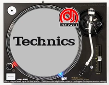 Technics Classic Black on Gray - DJ slipmat for LP turntable record player