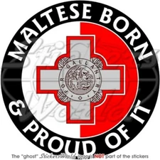 MALTA Maltese Born & Pride, 100mm Vinyl Decal