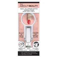 ABOUTBEAUTY Nail Clipper with Magnifier & LED Light.