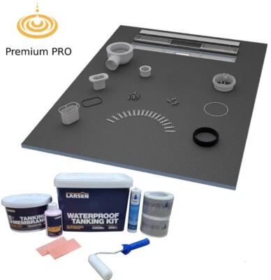 TRADE-DISCOUNT Wet Room Trade Linear, Pro Linear System 50 Litre Per min, Larsen tanking Kit