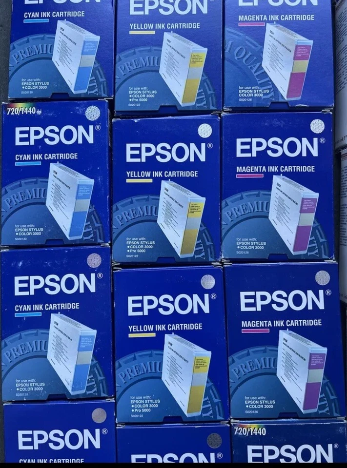 LOTE DE 29 cartuchos de tinta Epson Stylus 3000 PRO 5000 amarillo cian magenta caducados Foto 3 de 4
