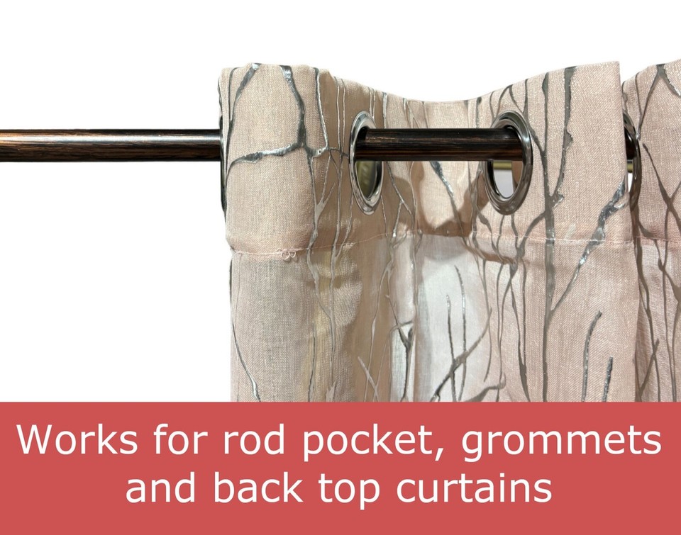 Pack of 2 Adjustable Window Curtain Rods - Sizes For all windows! Cage ...