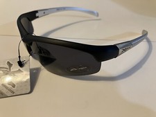2 PAIR X Loop Sunglasses XL41802 flat Black Silver Smoke Lens