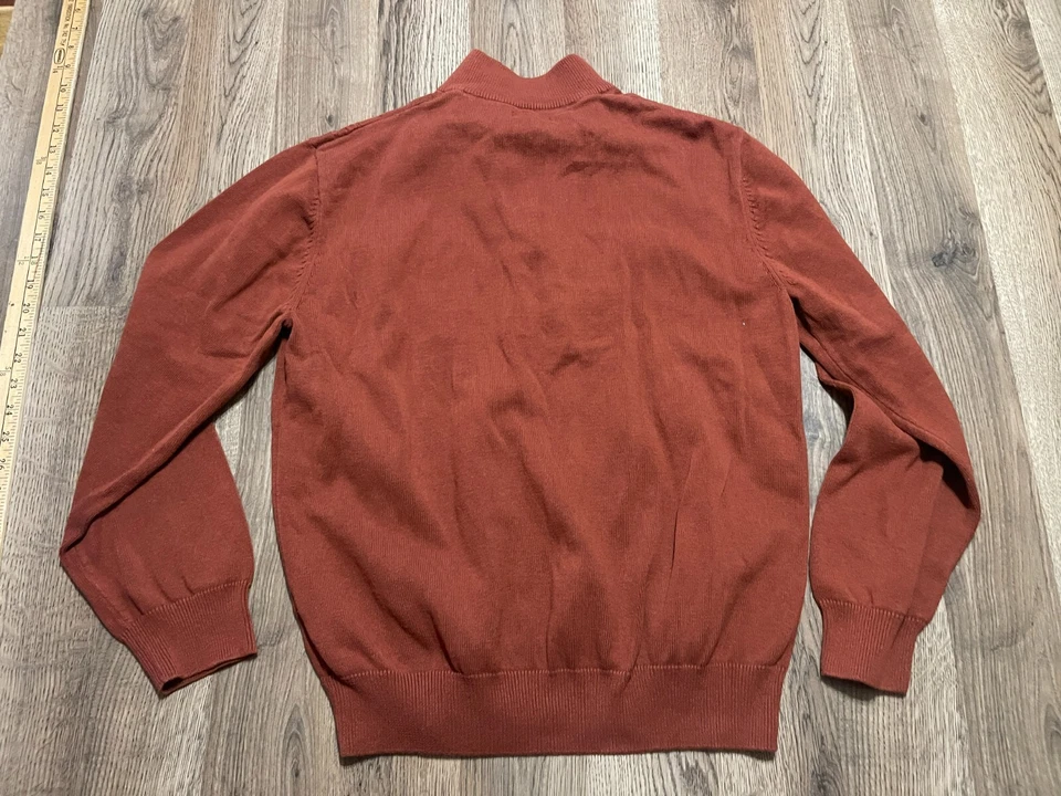 Consensus Sweater, Men's Size Medium, Orange, 1/4 Zip, Pullover, Long Sleeve - Image 2 of 4