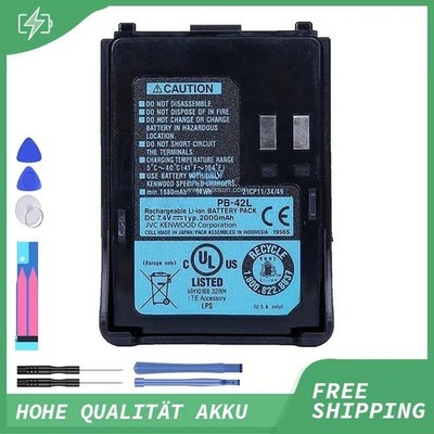 7.4V 2000mAh PB42 PB-42L Li-lon Akku für Kenwood TH-F6A TH-F7 TH-F7E THF6A