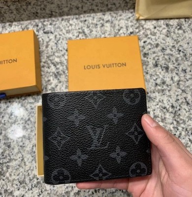 New  Louis Vuitton Multiple Monogram Slender Canvas Black Men s Wallet