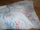 Pair of Hand Embroidered Tablecloths 1 is Christmas & Hand Crocheted Doilies — photo 5