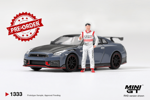 (Pre-Order) Mini GT #1333 Nissan GT-R Nismo 2024 Tsukuba W/ Matsuda Figure RHD-image