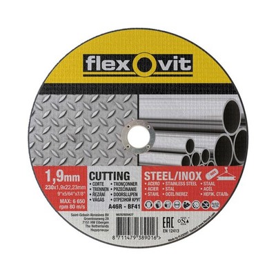 25 x Norton Trennscheibe Ultradünn Metall/Inox Flexovit 230x1.9x22.23mm