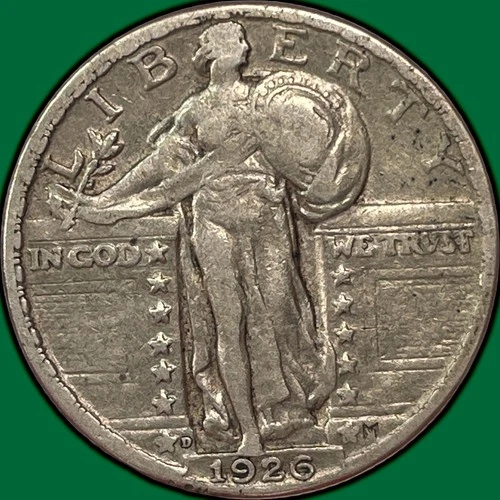 1926-D Standing Liberty Quarter Extremely Fine XF Coin #33275