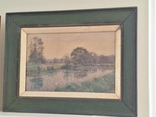 Paesaggio inglese originale, dopo J H V Fisher, incorniciato, H43xW58cm