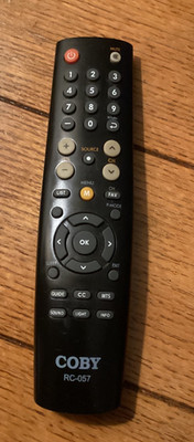 Coby TV Remote Control RC-057 Clean and Works Great Nice Buttons Free Shipping