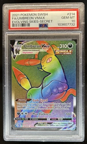 2021 Pokemon SWSH Evolving Skies Umbreon VMAX #214/203 PSA 10 GEM MINT