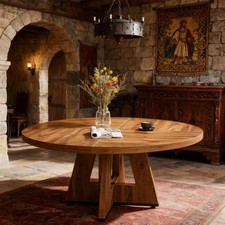 47 Inch Wood Dining Table Round Dining Table