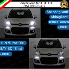 KIT CONVERSIONE FARI FULL LED FIAT PANDA MK3 6000K BIANCO CANBUS 18000 LUMEN