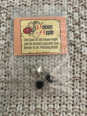 Disney Vintage 925 Sterling Silver Snow White's Poison Apple Charm with  poison 