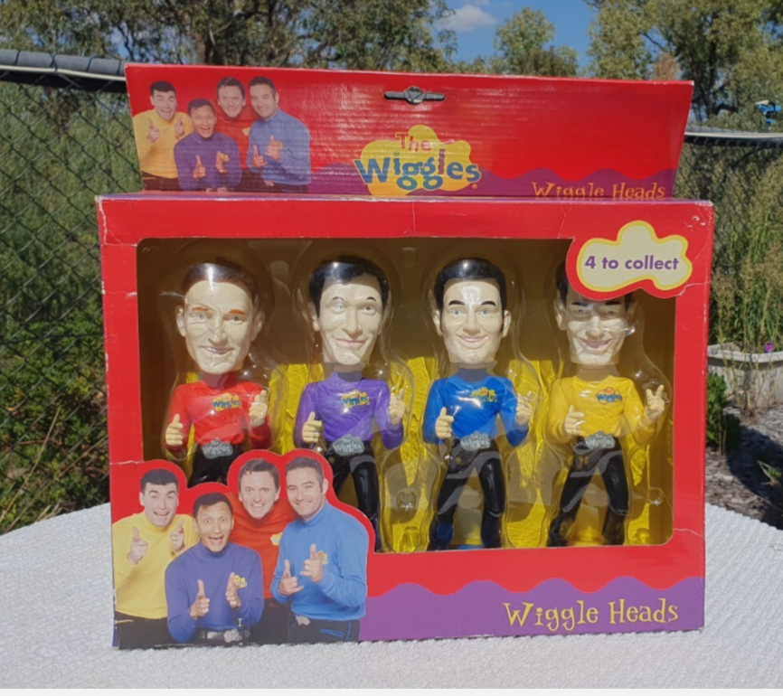 Rare Sealed Wiggles Vintage 2003 Full Set Bobble Head Wiggle Heads