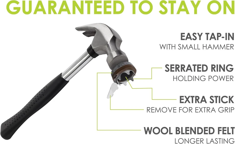 Protectores de piso para patas de silla/deslizadores de fieltro (juego de 16) deslizadores redondos de 1 pulgada Foto 2 de 4