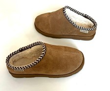 BEARPAW Tabitha 2973W Women's Suede Slipper Clog Hickory Brown Size 7