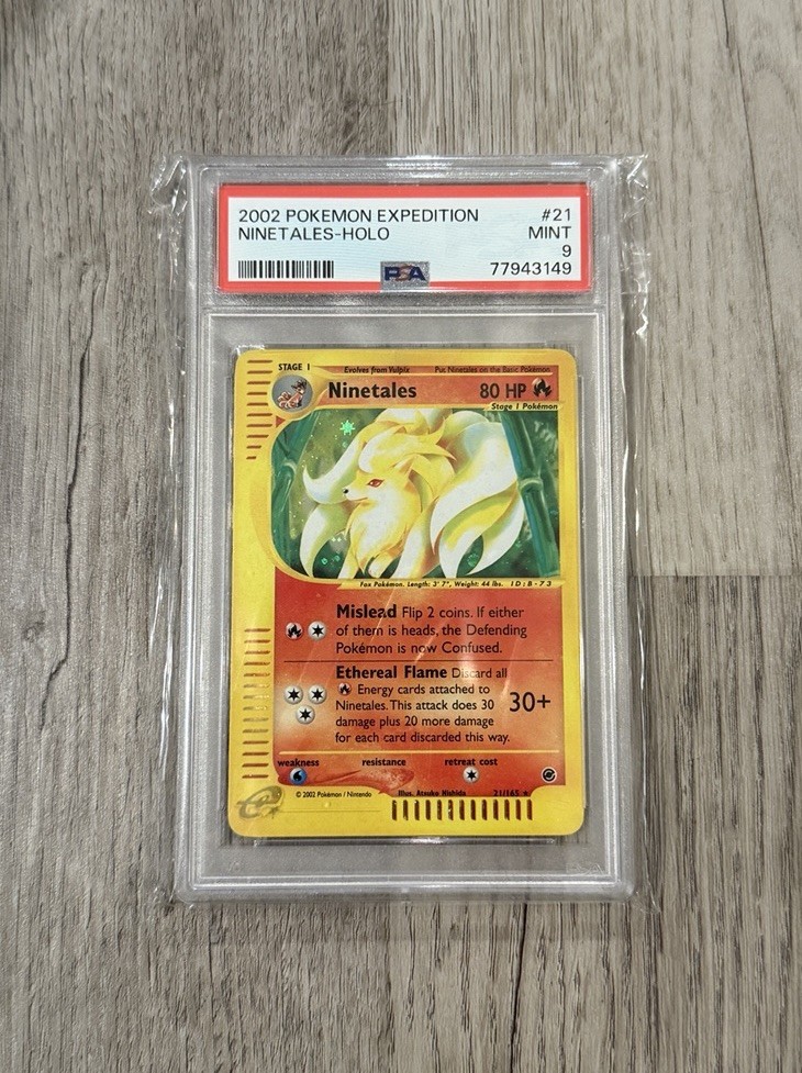 Ninetales Holo #21 PSA 9 Pokemon 2002 Expedition E-Reader Card