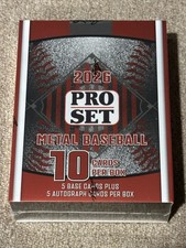 ‼️2026 LEAF PROSET METAL BASEBALL FACTORY SEALED HOBBY BOX 5 AUTOGRAPHS/10 Cards