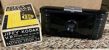 Vintage Jiffy Kodak V.P. Vest Pocket Folding Camera with Original Box, 1935-42