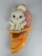 Vintage 1985 Bunny Rabbit in Carrot Hand Puppet Plush Toy Doll REGINA Easter