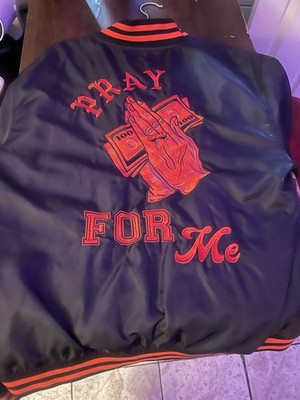 DGK Men s Varsity Jacket Black/Red Embroidered Logo Snap Front Faux Leather M