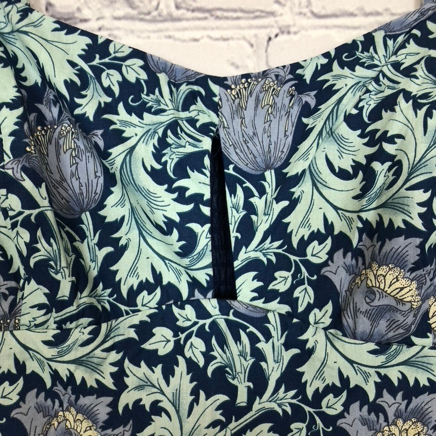 blue leafy floral maeve midi dress Blue Leafy Floral Maeve Midi Dress