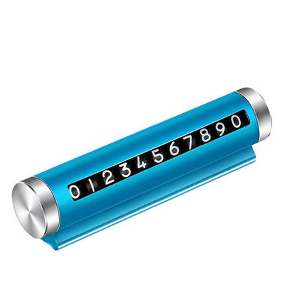 Car Temporary Parking Number Plate Black/Silver/Blue Aluminium Alloy Material Ro