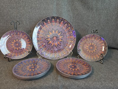 Behrenberg ︱Pilgrim Glass︱ Stained Glass︱ Lunch Plate ︱Serving Plate - BEAUTFUL