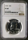 1959 Proof 50c Franklin Silver Half Dollar NGC PF68