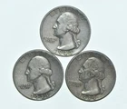 TOUGH 1944 1943 1939 Washington Quarter 90% Silver Lot *758