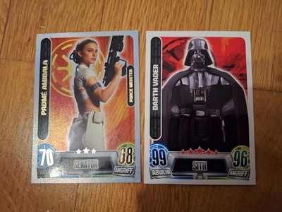 Star Wars Force Attax 2 234 Padme Amidala & 33 Darth Vader Force Master Deutsch