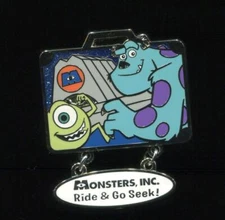 TDL Tokyo Mike Sulley Ride & Go Seek Vacation Package GWP Set A Disney Pin 70608