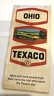 VTG Texaco Oil  Gasoline Road Map OHIO Map 1960's