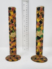 Vases, Thailand Slabsi Hand Painted Glass Bud Vase Set