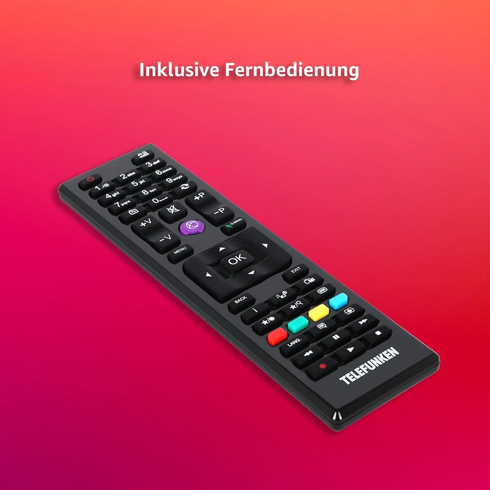 Telefunken XH24O550M-W 24 Zoll Fernseher HD LED TV Triple-Tuner HDMI USB weiß - Bild 4 von 4