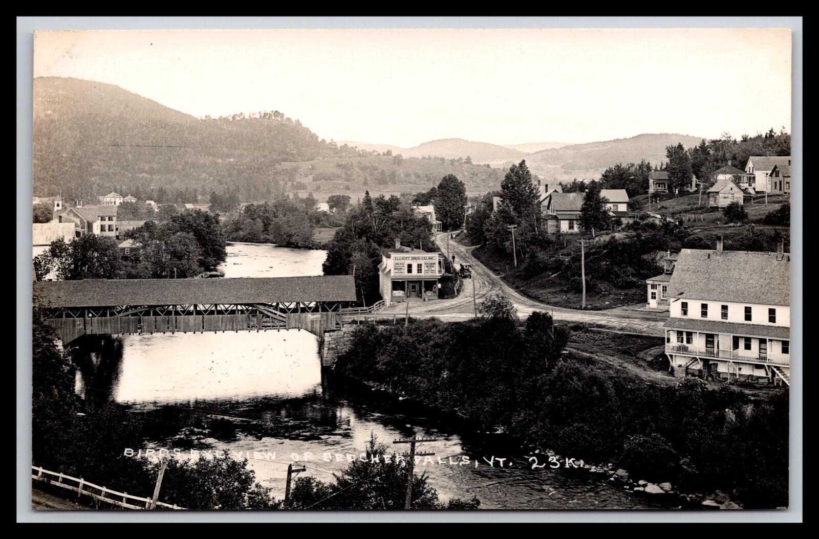 RPPC Vermont Birdseye View Of Beecher Falls, VT eBay