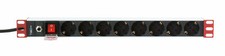 Techly Professional Multipresa per Rack 19'' 8 Uscite Spina Schuko