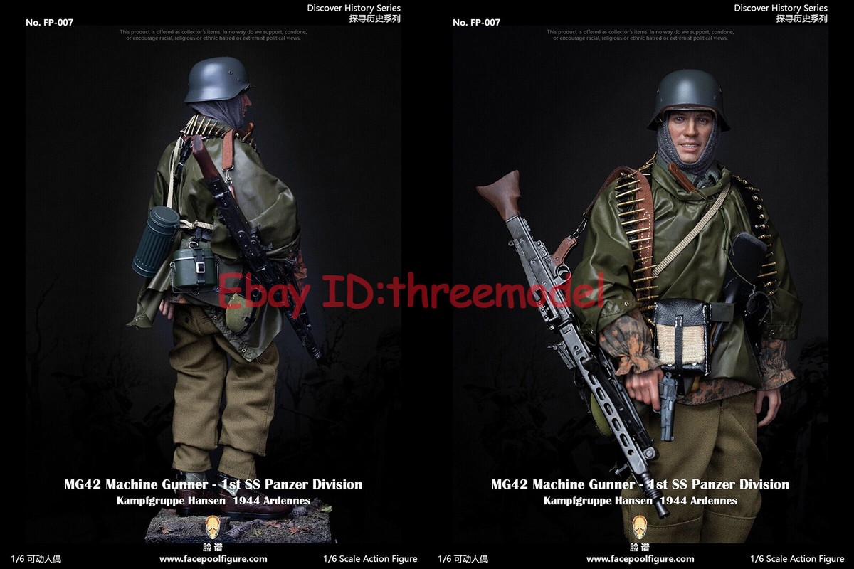 Facepool Figure FP007A MG42 Machine Gunner -1st SS Panzer Division