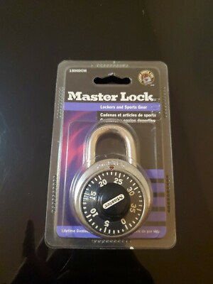 Master Lock Combination Padlock, 1500DCM Black and silver Color, Never Opened