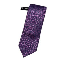 NWT Express Men's 100 Silk Pink Floral Narrow 2.5  Width Tie