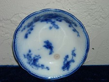 Grindley Marechal Neil Flow Blue Fruit or Dessert Bowl with Stain