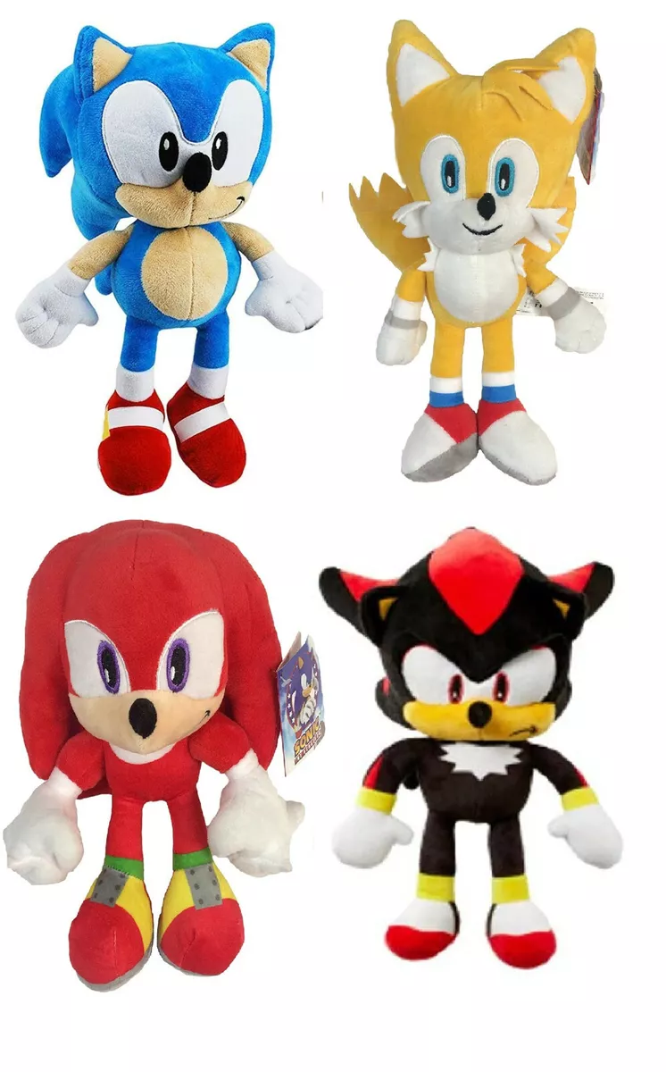 NEW OFFICIAL SEGA SONIC THE HEDGEHOG SOFT PLUSH TOYS KNUCKLES SHADOW TAILS  SONIC