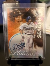 Corey Seager 2017 Bowman Platinum “Platinum Presence” Insert Orange Parallel /25