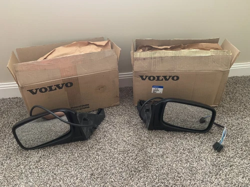 NOS SIDE VIEW MIRROR VOLVO 940 960 S90 V90 LEFT AND RIGHT Black 6845517 6845517